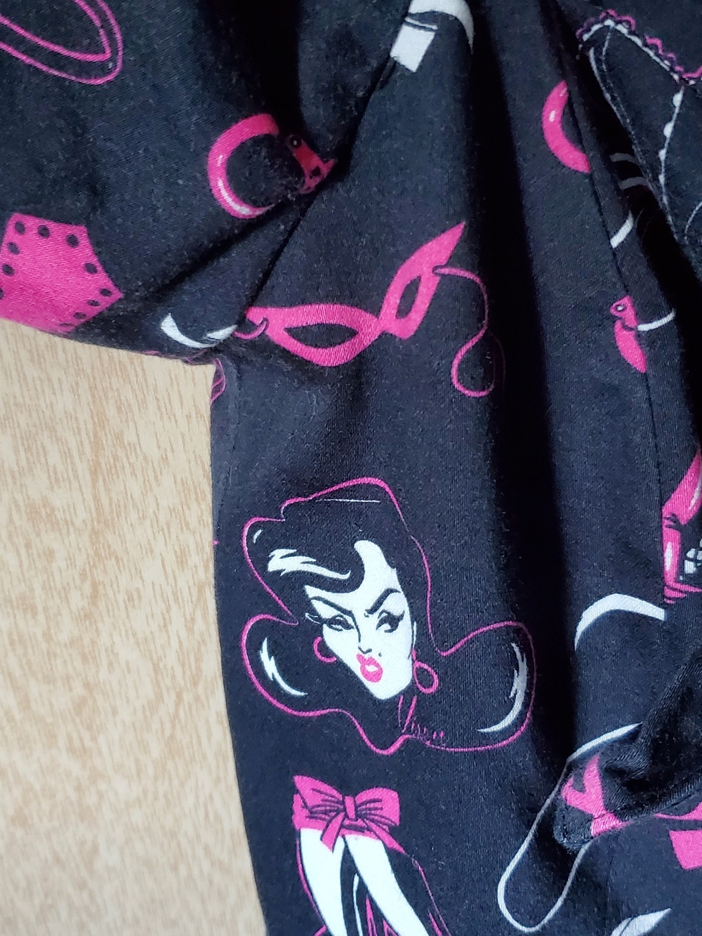Vixen by Micheline Pitt Vixen Swing Dress in Frisky Fetish Print, Size MD GUC - Picture 9 of 13